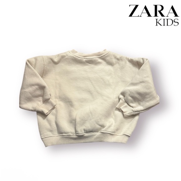 Zara Kid’s Cream Sweater with Red Heart Design - Picture 3 of 5
